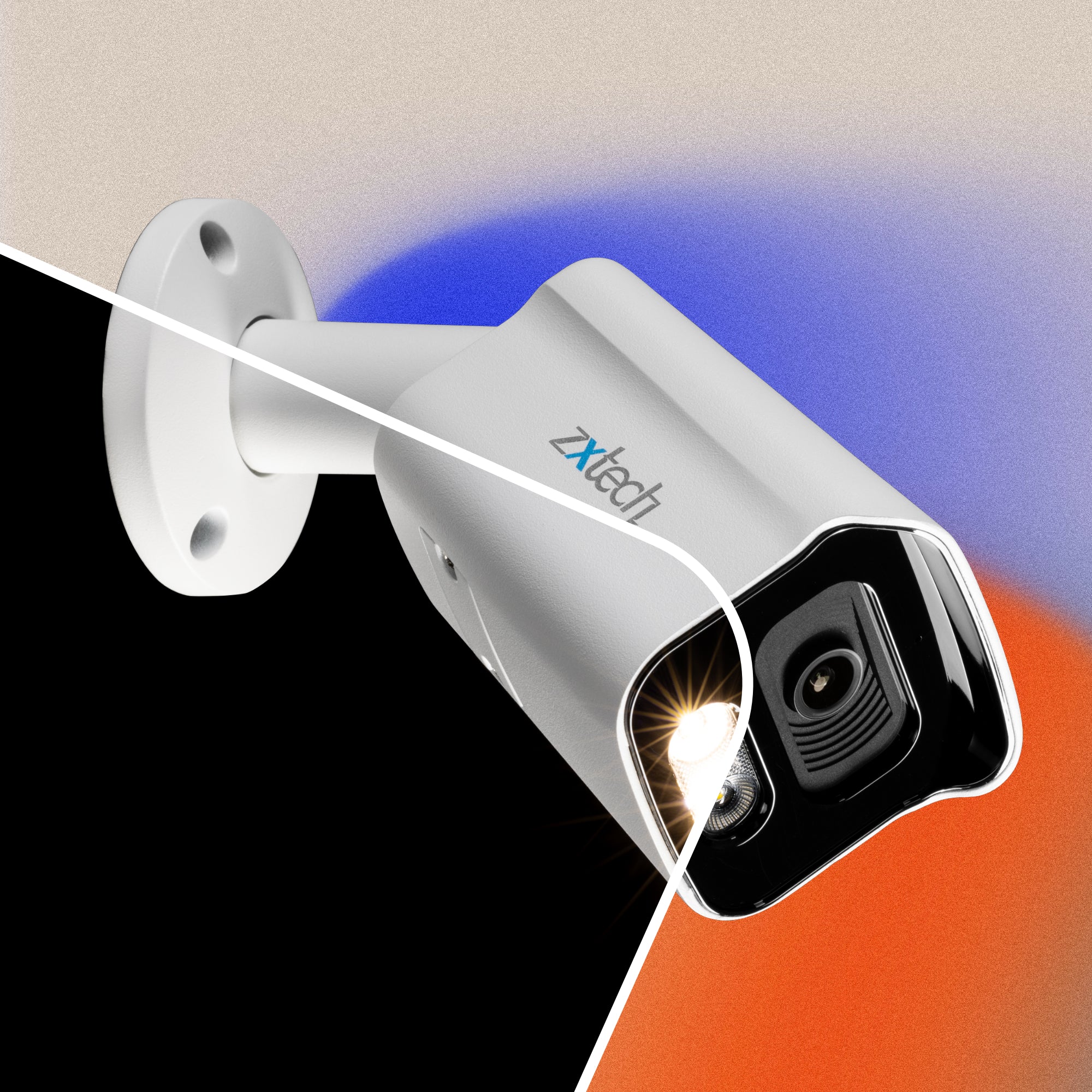 Zxtech 5MP BabyBullet PoE IP CCTV Camera with Audio | Pro Fusion Light