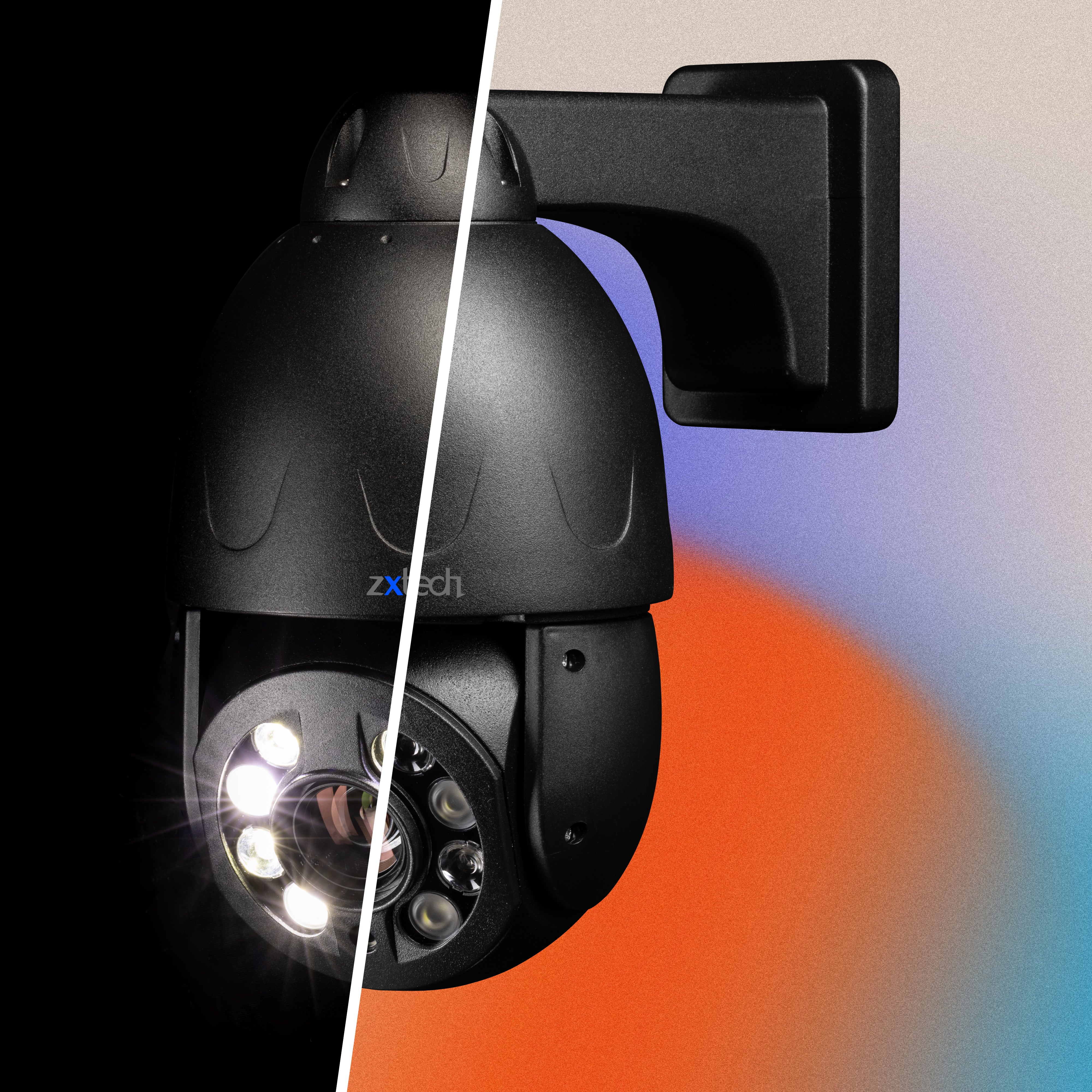 Zxtech Beast camera’s 4K Ultra HD lens close-up showcases its 20X optical zoom capability for detailed surveillance