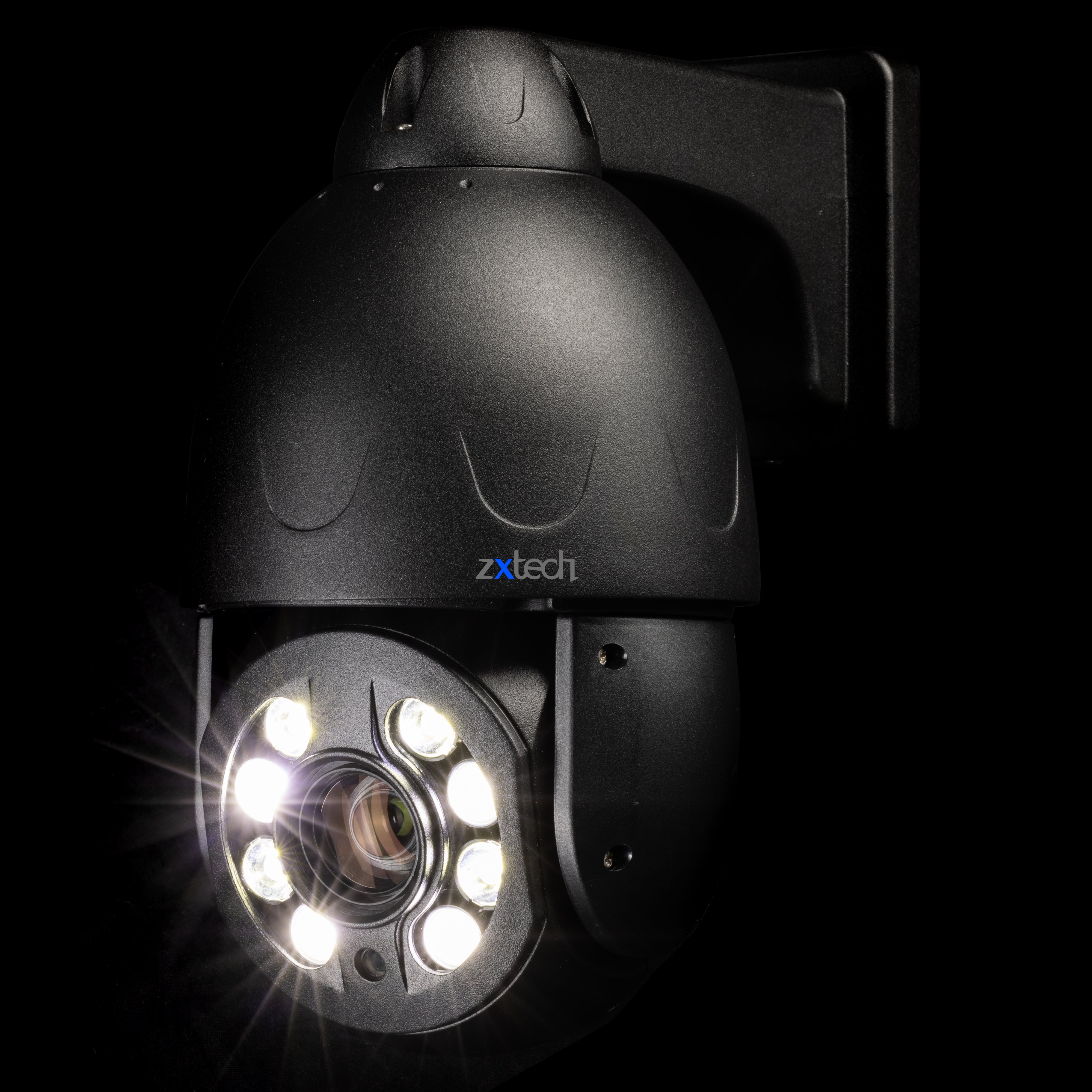 Zxtech 4K PTZ CCTV camera with built-in color LED lights for full-color night vision and a powerful 20X zoom
