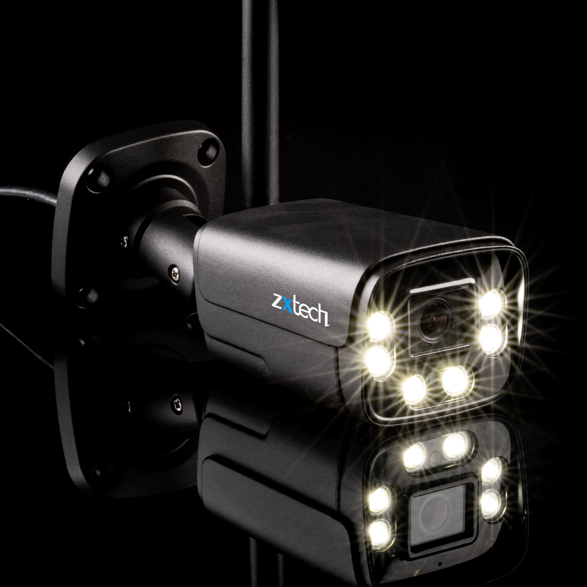 Zxtech 5MP//8MP/4K Wireless CCTV System - 4x WiFi Security Cameras Outdoor 2-Way-Audio Night Vision 9CH Sony Starvis | WF4D9Y