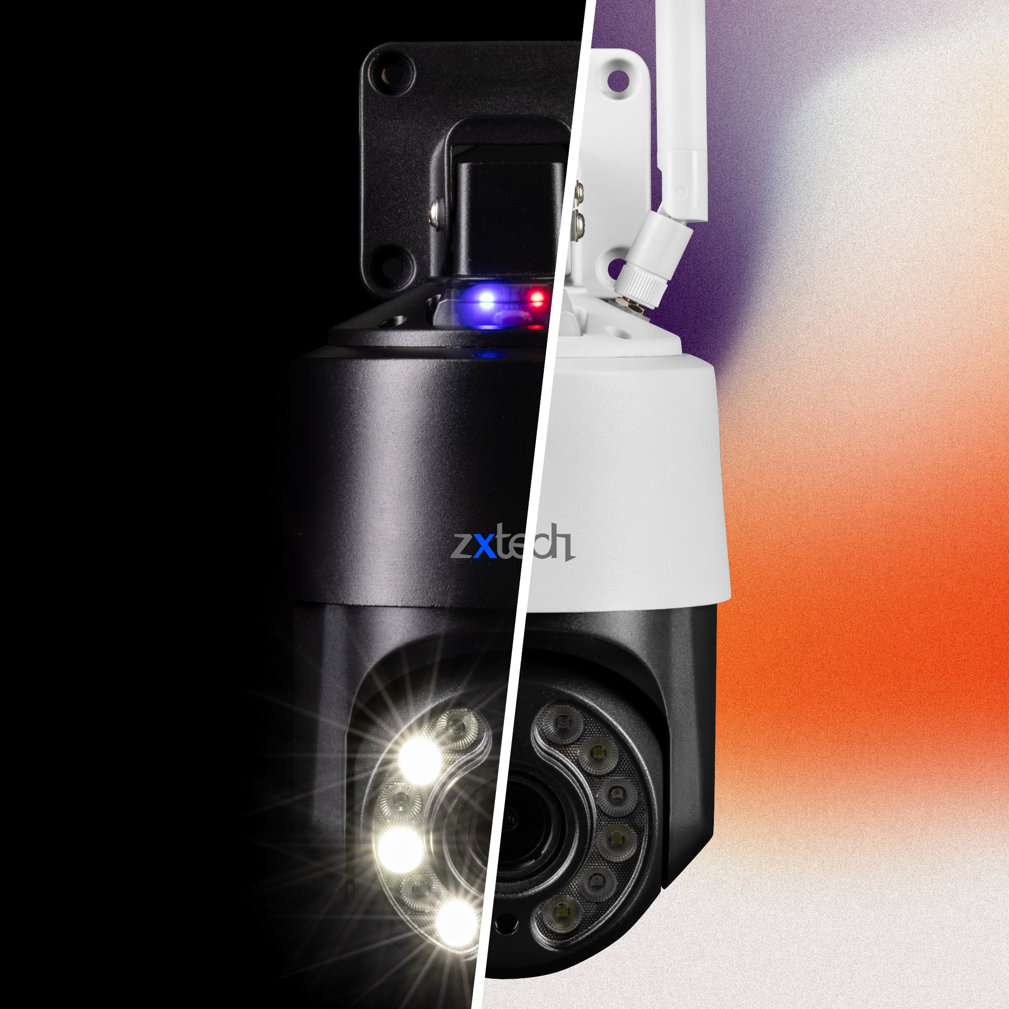 Zxtech PTZ Wireless Security Camera - 4K 10X/5X Optical Zoom Full Colour Night Vision Face Detection Wifi 2-Way Audio SD Indoor/Outdoor