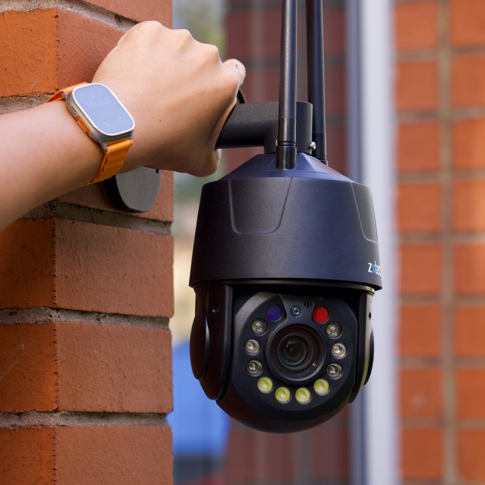 Zxtech 4K Wireless PTZ CCTV System - 6 x WiFi Security Camera 5X/10X/20X Auto Zoom Colour Night Vision Outdoor 2-Way-Audio 9CH Sony Starvis