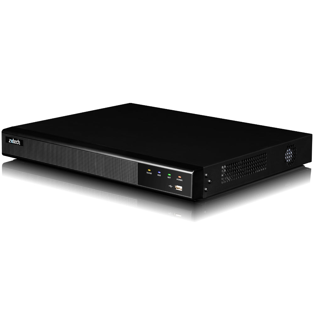 Zxtech IK10 4K PoE CCTV System – 16 x 8 MP Cameras with Sony Starvis, Stealth Night Vision & Built‑in Audio for High‑End Interiors | IK1A4Z