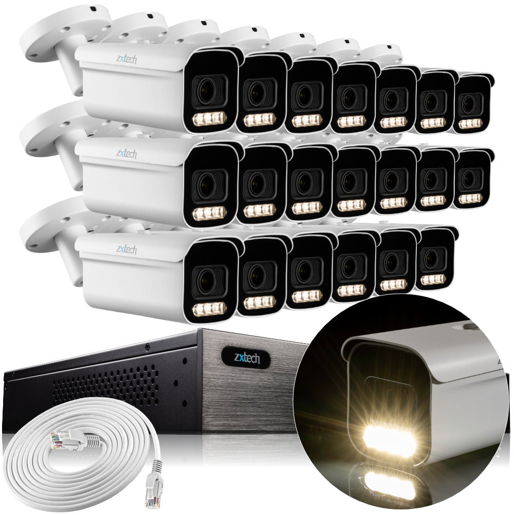 Zxtech Premio AI 4K/8MP/5MP Auto Zoom Audio PoE IP Security Camera