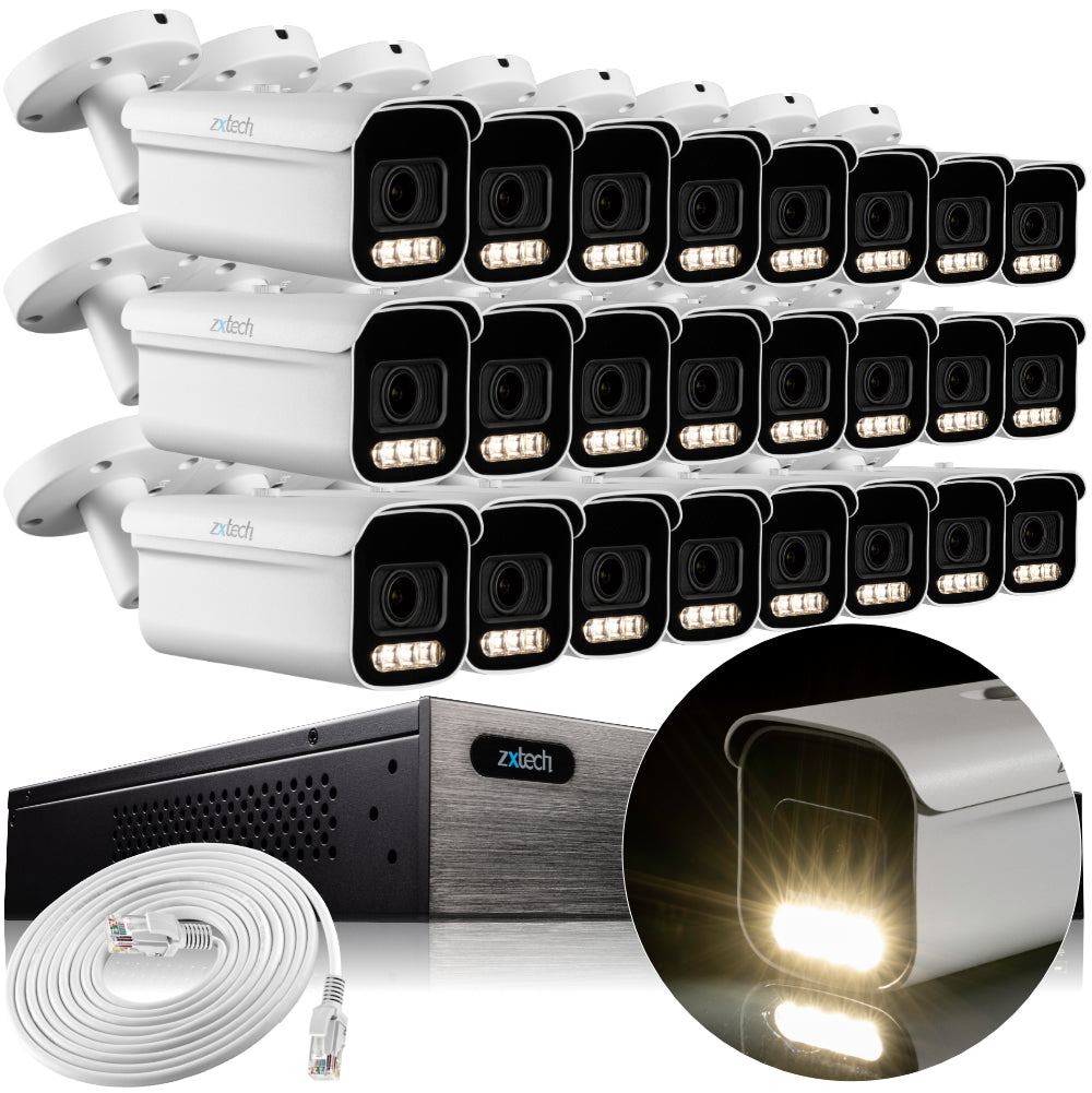 Zxtech Premio AI 4K/8MP/5MP Auto Zoom Audio PoE IP Security Camera