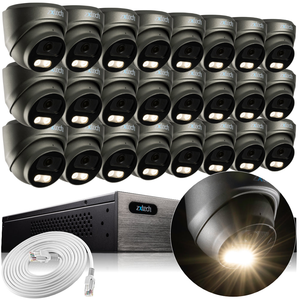 Zxtech Megavalue AI 4K/8MP/5MP Built-in Mic PoE IP Security Camera