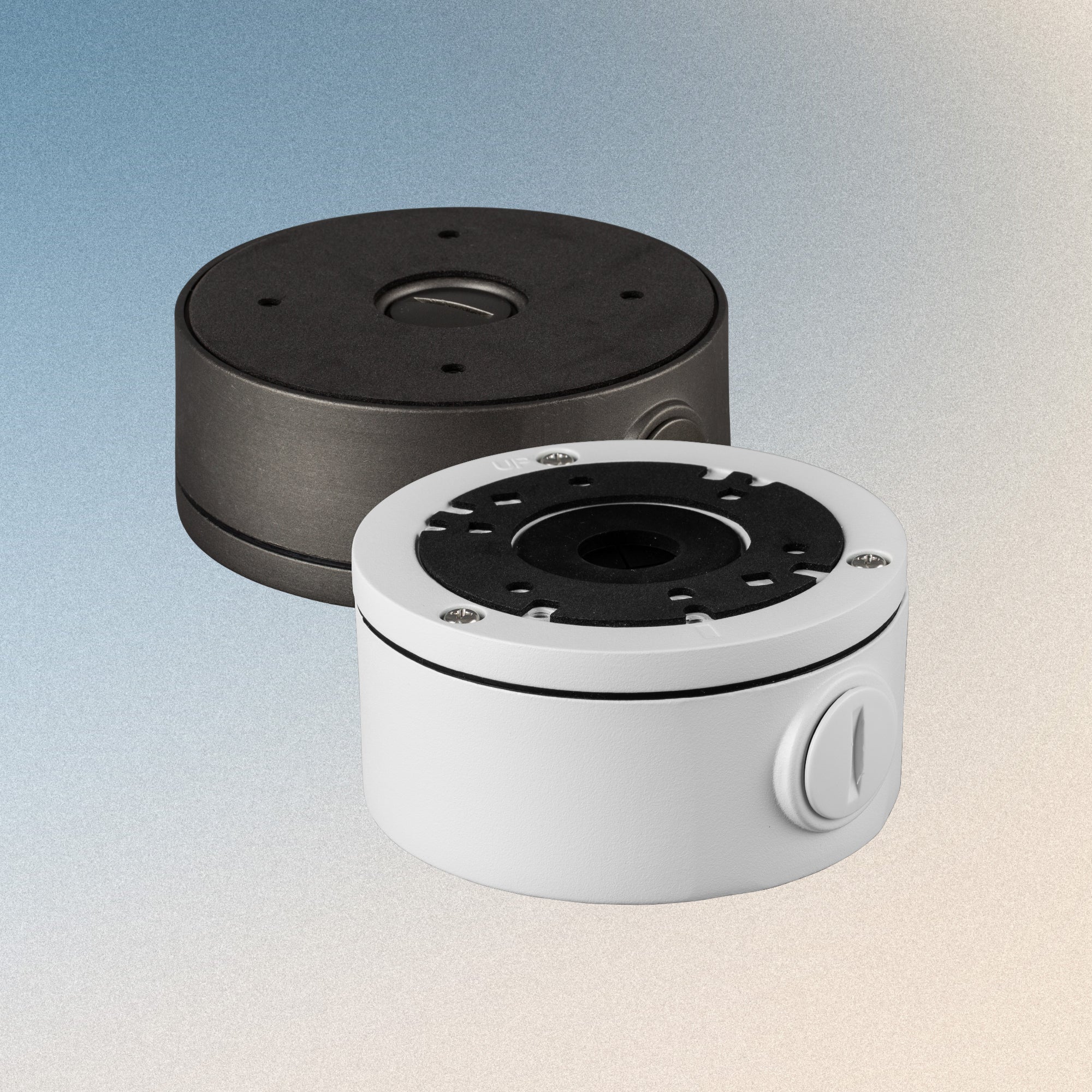 Zxtech Compact Metal CCTV Junction Box | 101mm Diameter | Weatherproof & Cable Management