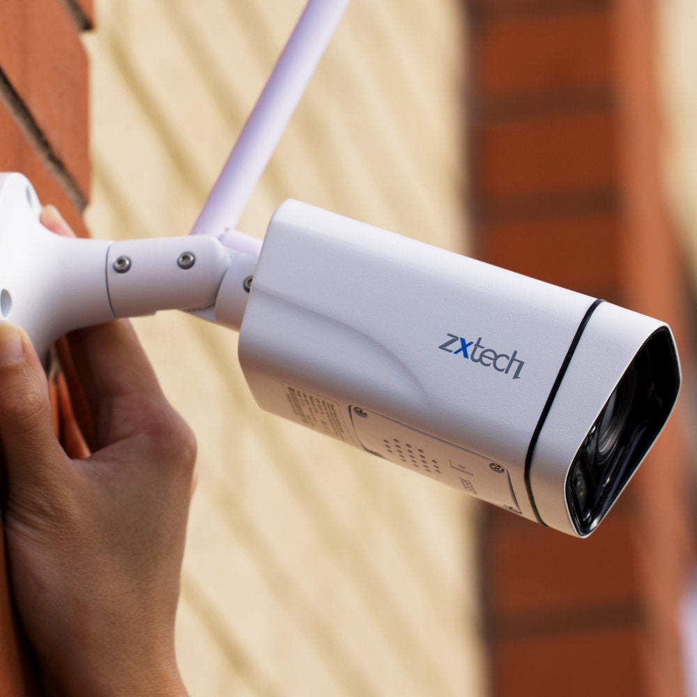 Zxtech 5MP/8MP/4K Wireless CCTV System - 4x WiFi Security Cameras Outdoor 2-Way-Audio Night Vision 9CH Sony Starvis | WF4A9Y