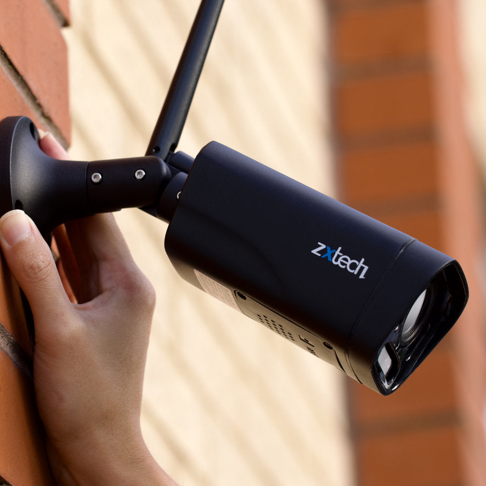 Zxtech 5MP//8MP/4K Wireless CCTV System - 4x WiFi Security Cameras Outdoor 2-Way-Audio Night Vision 9CH Sony Starvis | WF4D9Y