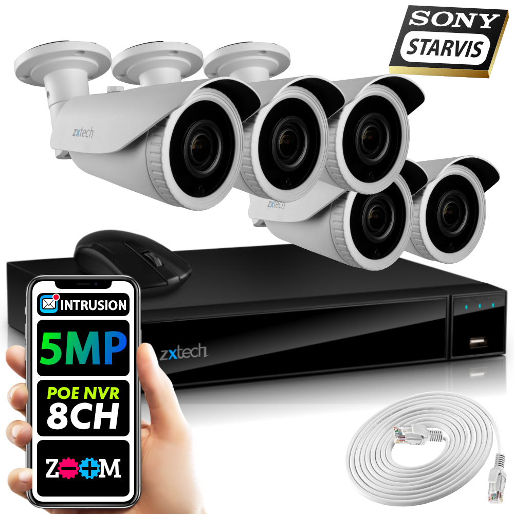 Varifocal Audio Sony Chip Camera PoE Camera Outdoor x 5MP