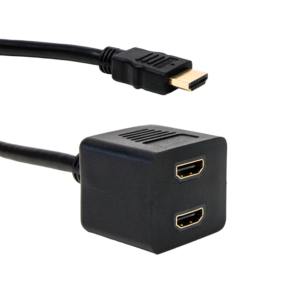 2-way HDMI 1080p Splitter 1 Input 2 Outputs