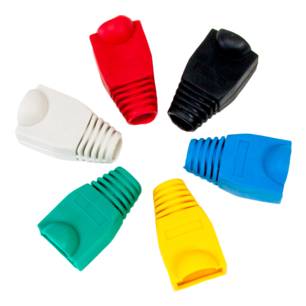 20 Pack Coloured RJ45 Connector Boots Cat5 Cat6 Cat6e