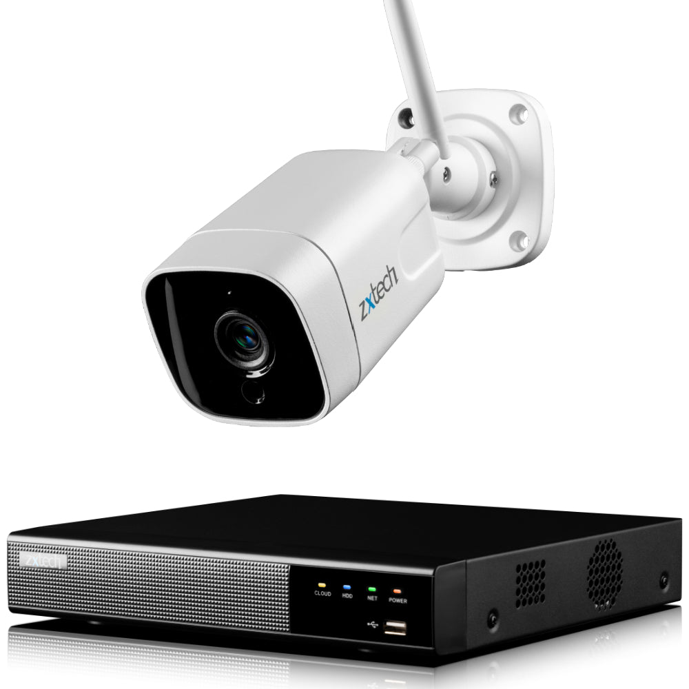 Zxtech 5MP Wireless CCTV System - 1x WiFi Security Camera Outdoor 2-Way-Audio Night Vision 9CH Sony Starvis | WF1A9Y