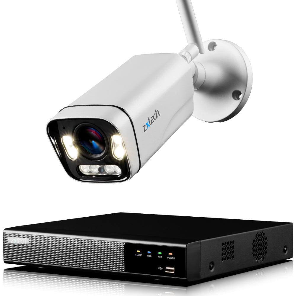 Zxtech 5MP Wireless CCTV System - 1x WiFi Security Camera Outdoor 2-Way-Audio Night Vision 9CH Sony Starvis | WF1A9Y