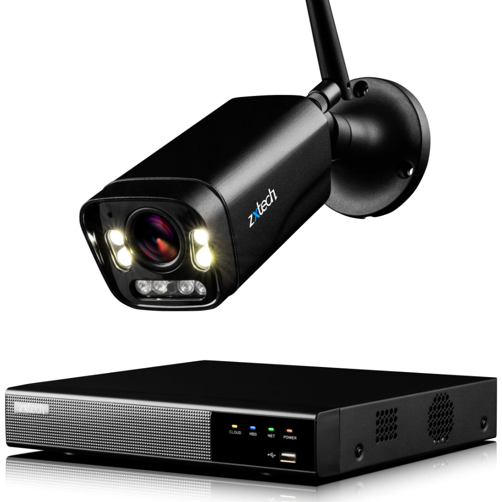 Zxtech 5MP Wireless CCTV System - 1x WiFi Security Camera Outdoor 2-Way-Audio Night Vision 9CH Sony Starvis | WF1D9Y