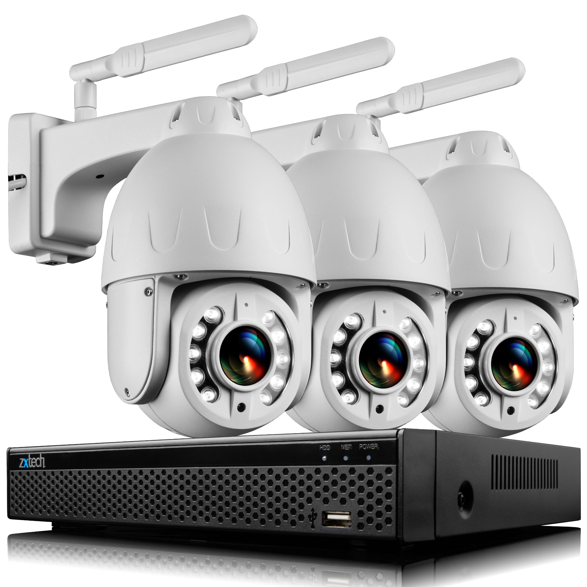 5MP Wireless PTZ CCTV System Colour Night Vision 5X Auto Zoom