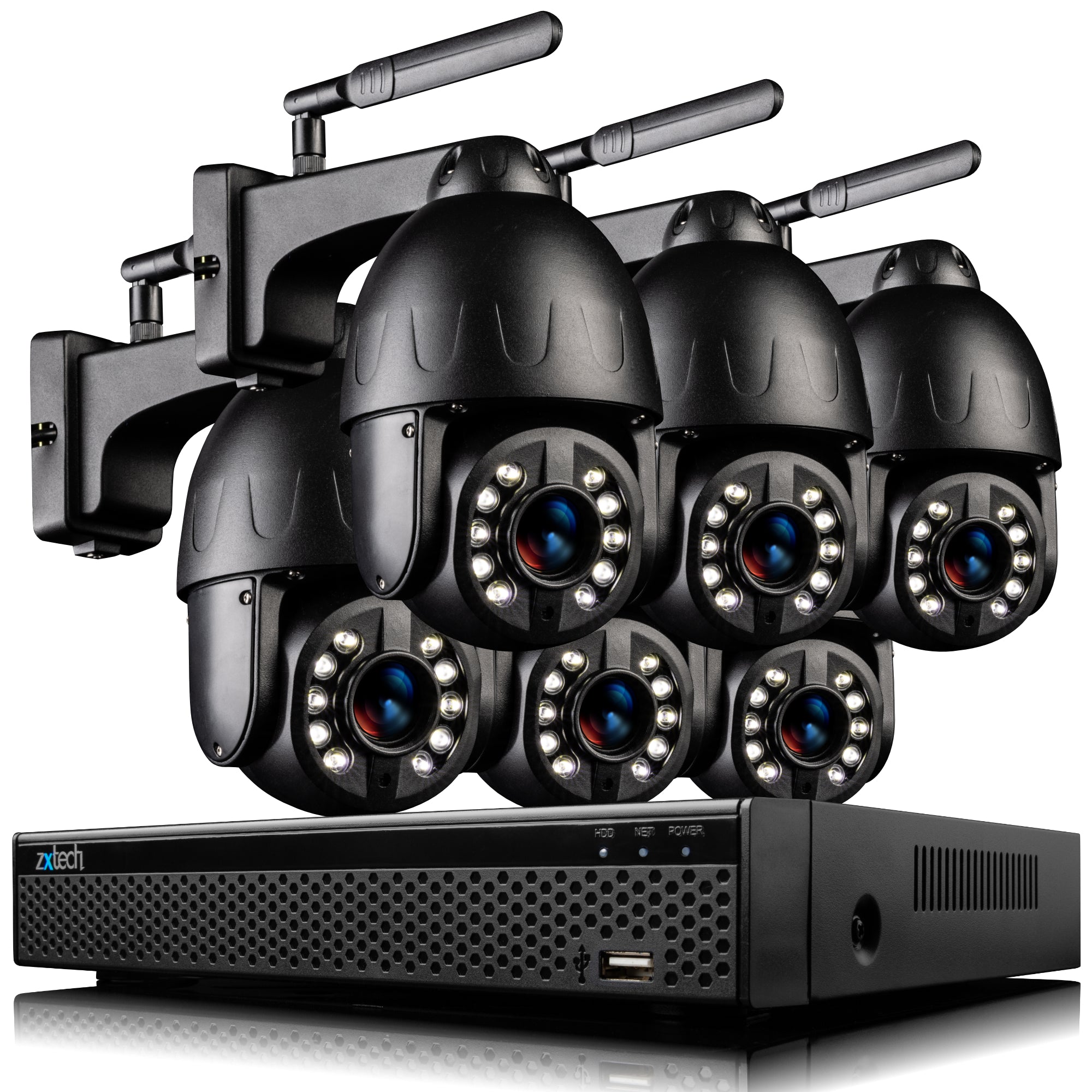 5MP/4K 10X/20X Zoom PTZ Wireless CCTV Camera Security System LED