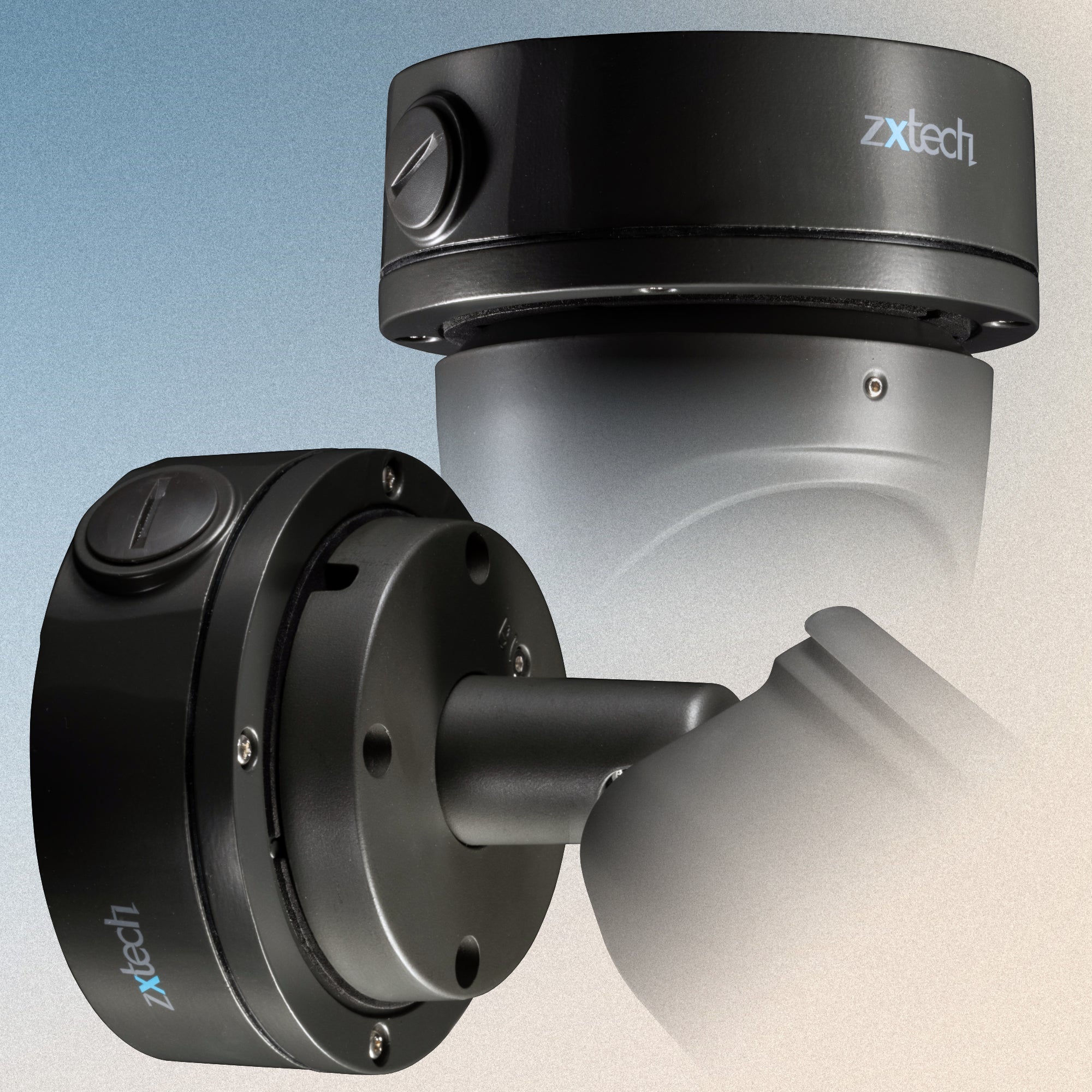 Zxtech Large Metal CCTV Junction Box | 138mm Diameter | Weatherproof & Cable Management