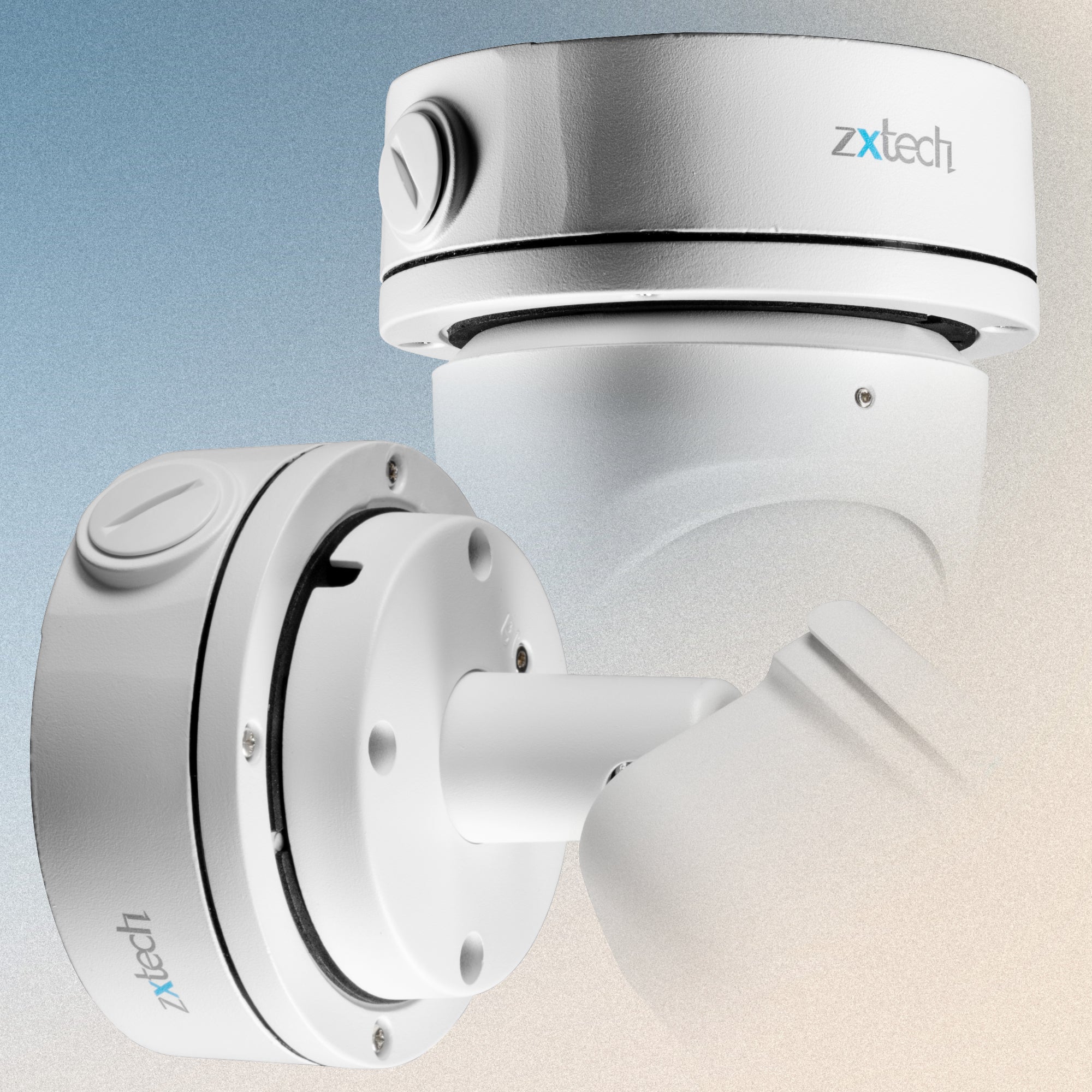 Zxtech Large Metal CCTV Junction Box | 138mm Diameter | Weatherproof & Cable Management