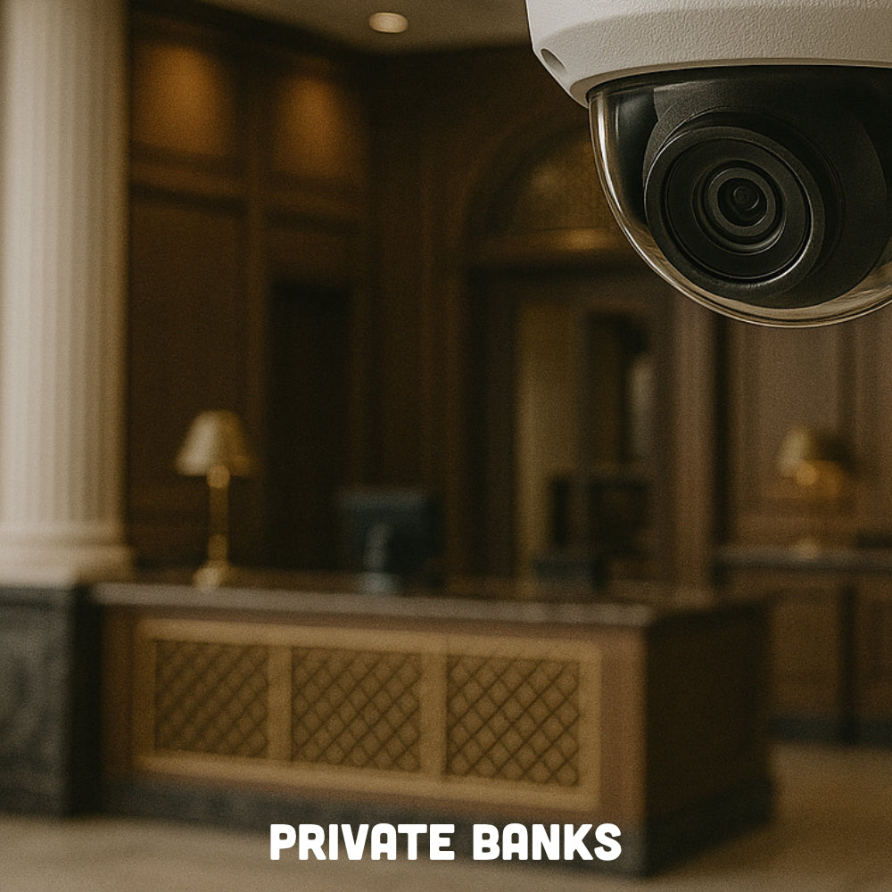 cctv system for banks, private banking and high security demanding spaces