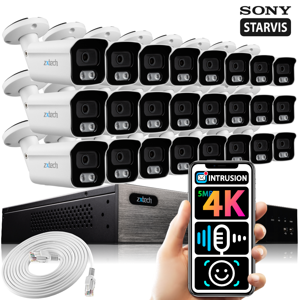 High-Capacity 24 Camera 4K CCTV System for Large Sites | Zxtech BabyBullet