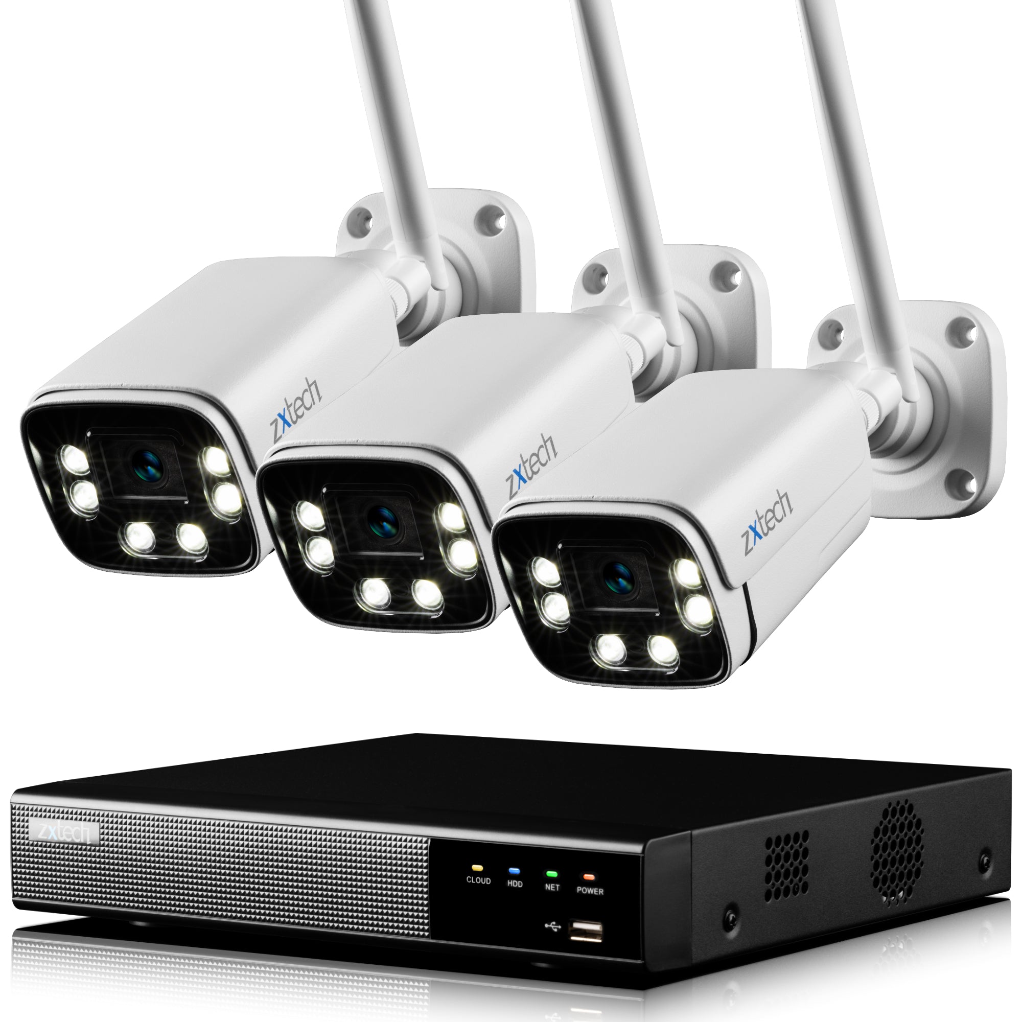 4G Wireless WiFi Security Camera System – 1080P Outdoor Night Vision, PTZ, Motion Tracking, 4 Cameras