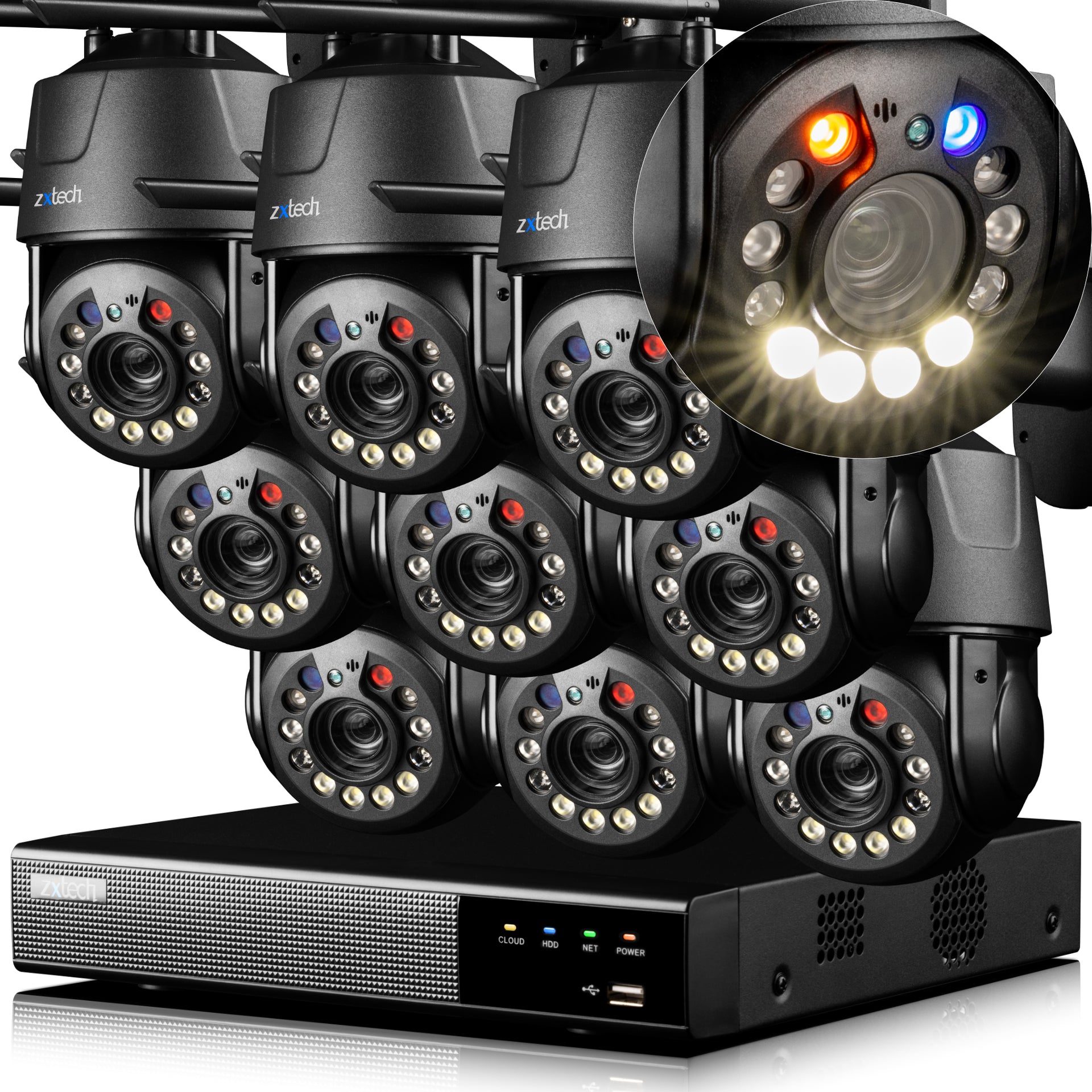 5MP/4K 10X/20X Zoom PTZ Wifi Outdoor Camera CCTV System Colour