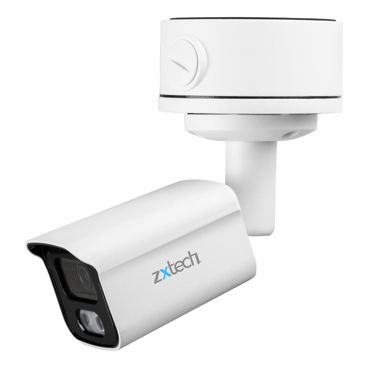 Zxtech 4K 8MP Bullet PoE IP CCTV AI Camera | Face Recognition Built-in Microphone Sony Starvis