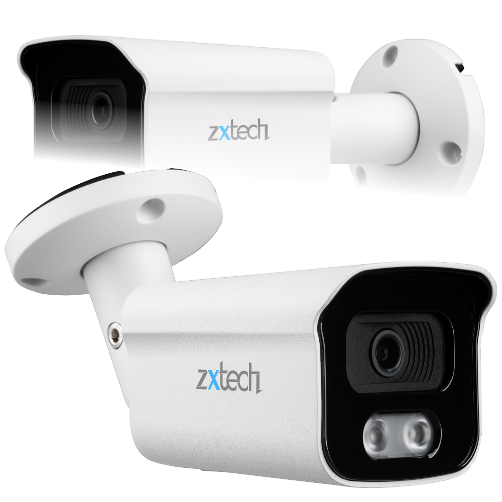 Zxtech 4K 8MP Bullet PoE IP CCTV AI Camera | Face Recognition Built-in Microphone Sony Starvis