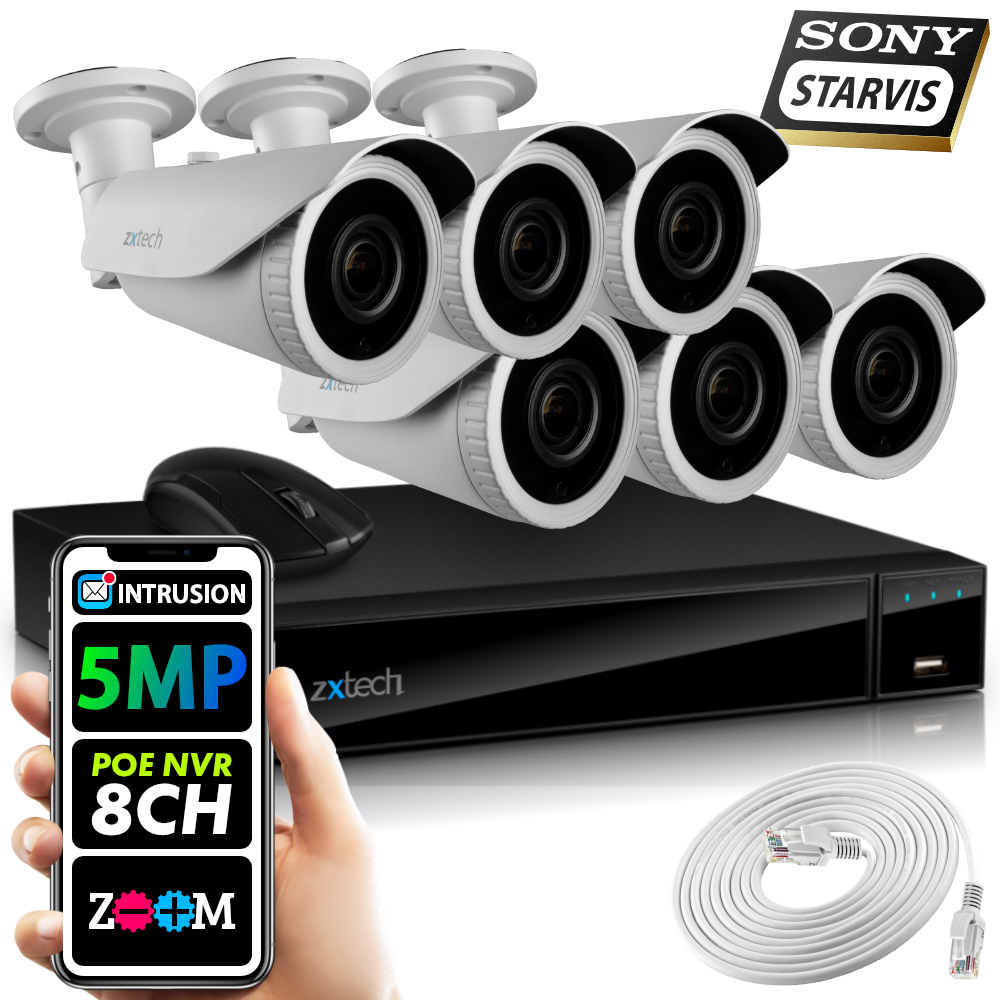 Zxtech Onyx 8 Channel PoE 4K 8MP Network Video Recorder CCTV NVR