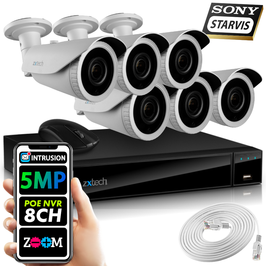 Zxtech Onyx 8 Channel PoE 4K 8MP Network Video Recorder CCTV NVR