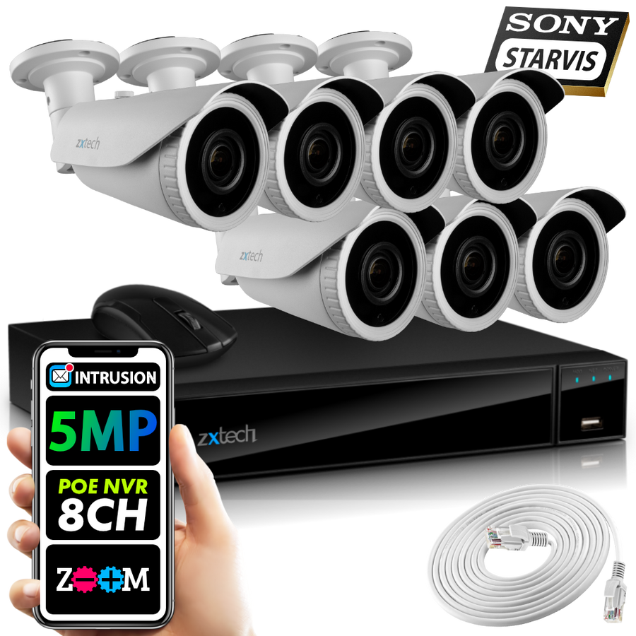 Zxtech Onyx 8 Channel PoE 4K 8MP Network Video Recorder CCTV NVR