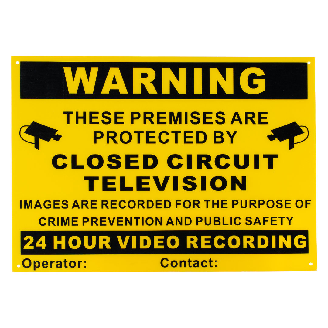 Polycarbonate Warning Security CCTV Sign