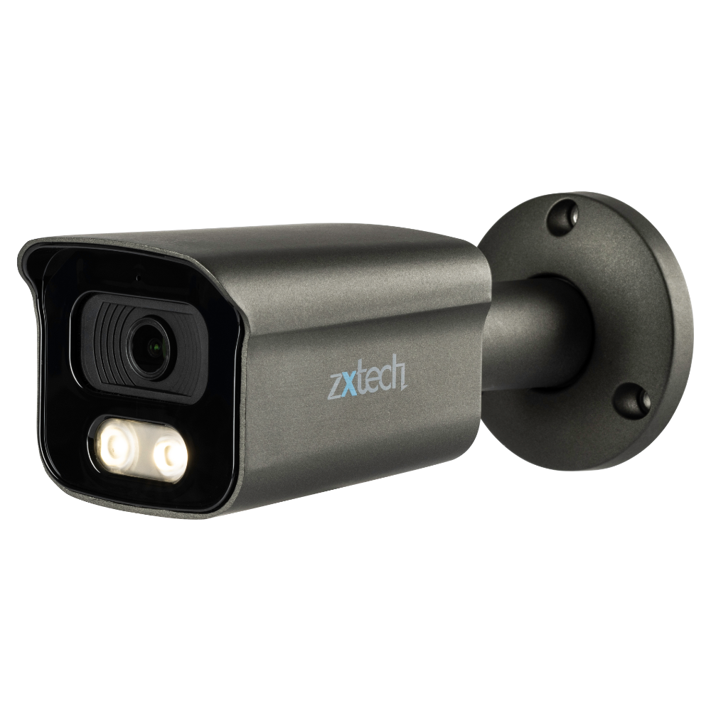 Zxtech 4K Colour Night‑Vision Bullet Camera – AI Face Recognition