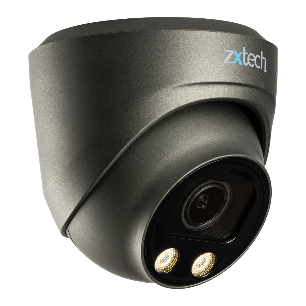 Zxtech Full Colour Night Vision 4K 8MP Dome Auto Zoom PoE IP CCTV AI Camera | Face Recognition 60M LED Sony Starvis