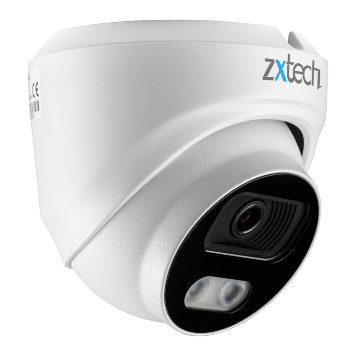 Zxtech 4K 8MP Dome PoE IP CCTV AI Camera | Face Recognition Built-in Microphone