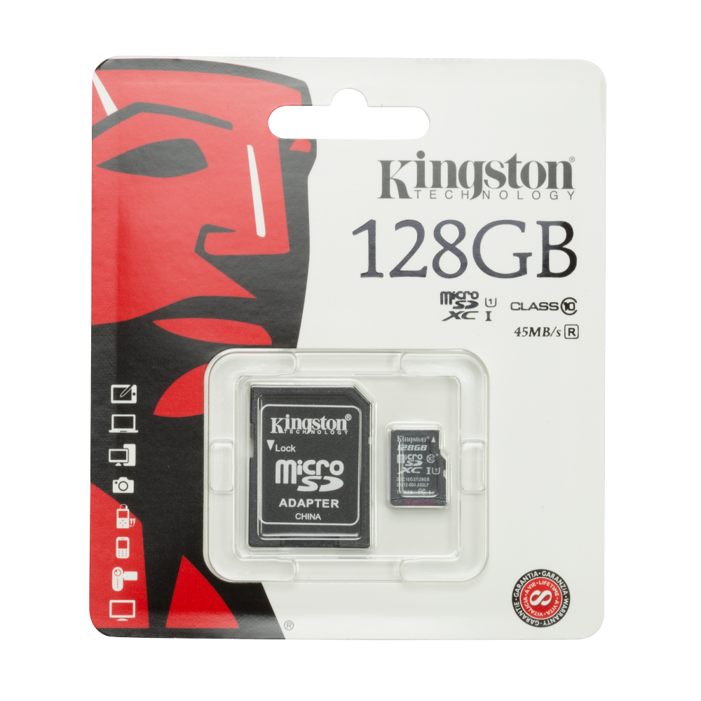 Kingston 128GB Micro SDHC MicroSD TF Class 10 UHS1 Memory Card CCTV Phone Tab
