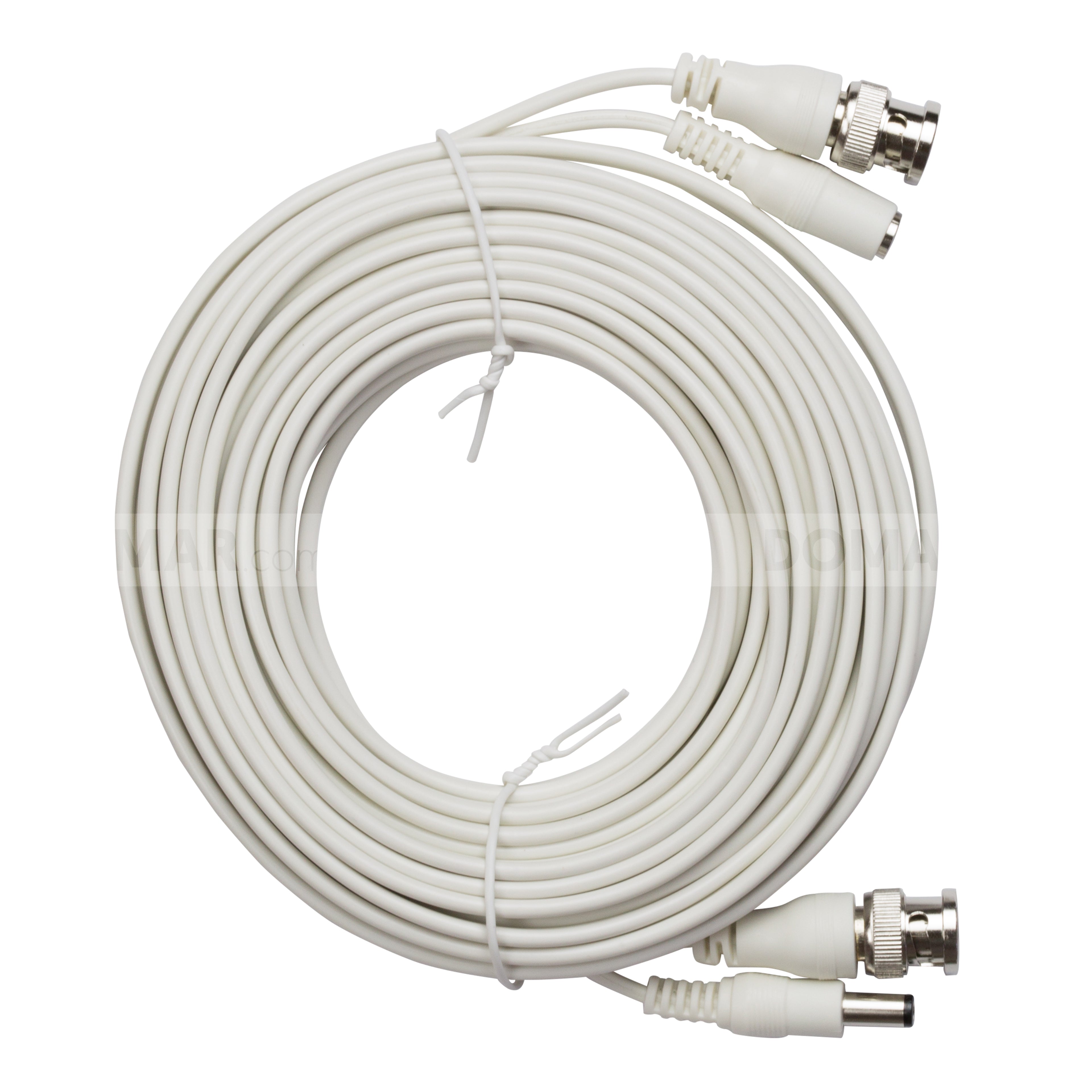 Zxtech 10M White Pre-Made RG59 Siamese Cable