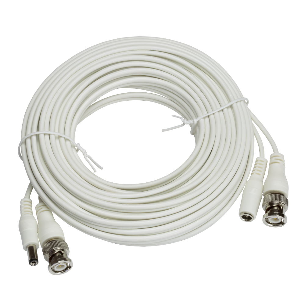 Zxtech 10M White Pre-Made RG59 Siamese Cable | MK1S6N9