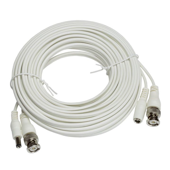 Zxtech 10M White Pre-Made RG59 Siamese Cable | MK1S6N9