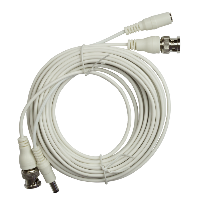 Zxtech 5M White Pre-Made RG59 Siamese Cable
