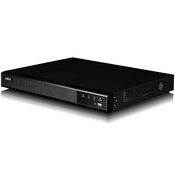 High End 32CH 4K Zxtech Onyx NVR with 16 Channel PoE Front View