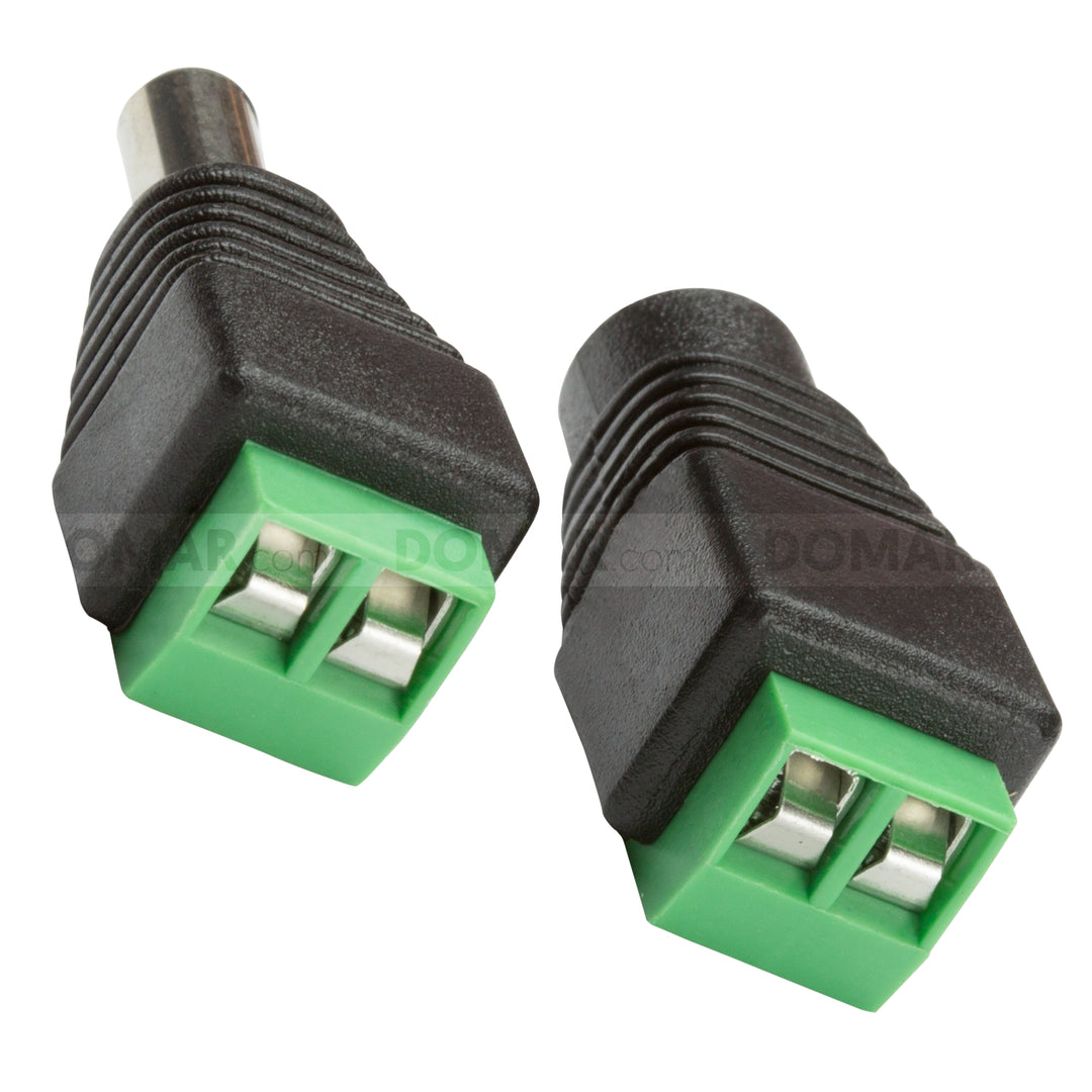 Zxtech Pair of DC Male  And Female 2.1mm Connectors