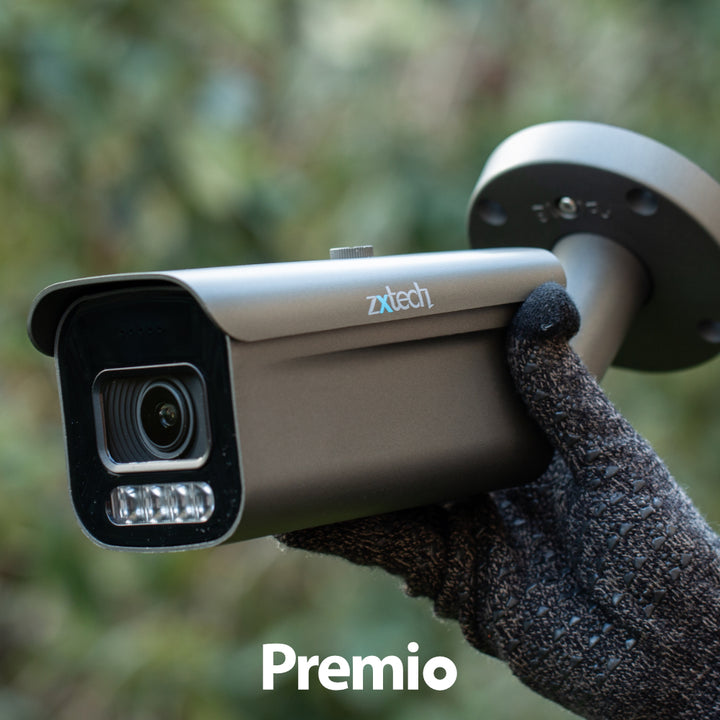 Zxtech 4K 8MP Bullet Auto Zoom PoE IP CCTV AI Camera | Face Recognition 60M IR