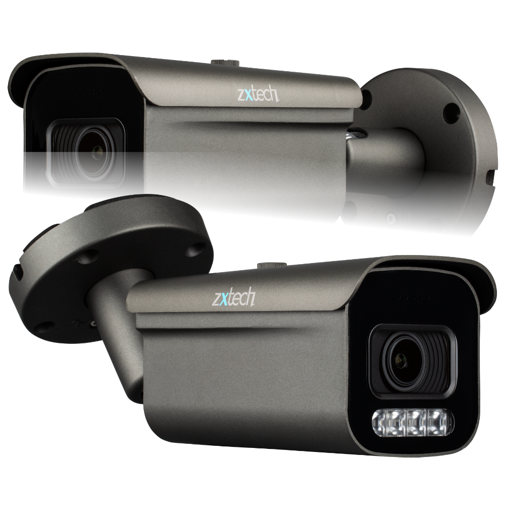 Zxtech 4K 8MP Bullet Auto Zoom PoE IP CCTV AI Camera | Face Recognition 60M IR Sony Starvis