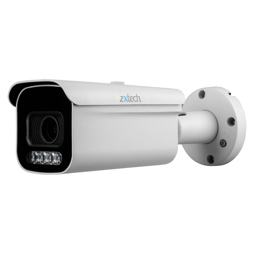 Zxtech 5MP Bullet Auto Zoom PoE IP CCTV AI Camera | Face Recognition 60M IR Sony Starvis