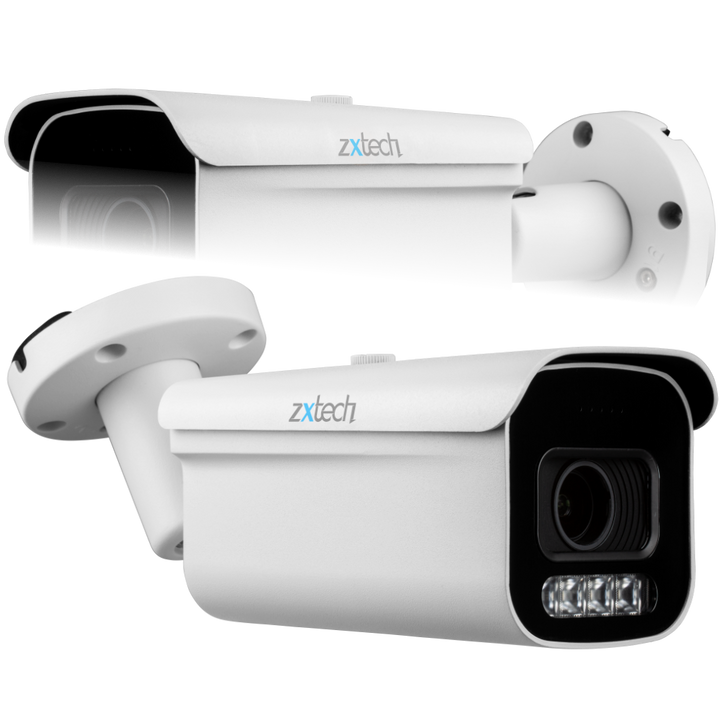 Zxtech 5MP Bullet Auto Zoom PoE IP CCTV AI Camera | Face Recognition 60M IR Sony Starvis