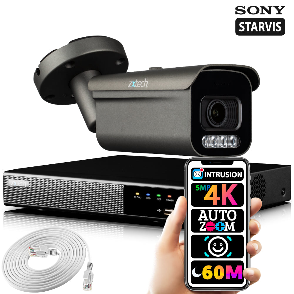 4K Smart CCTV System Camera Auto Zoom 60M Night Vision | Zxtech