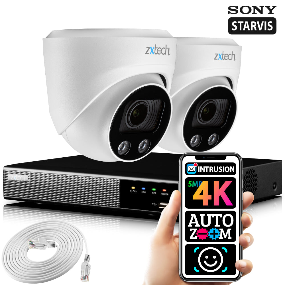 4K Home CCTV System Face Detection CCTV Camera Motorised | Zxtech
